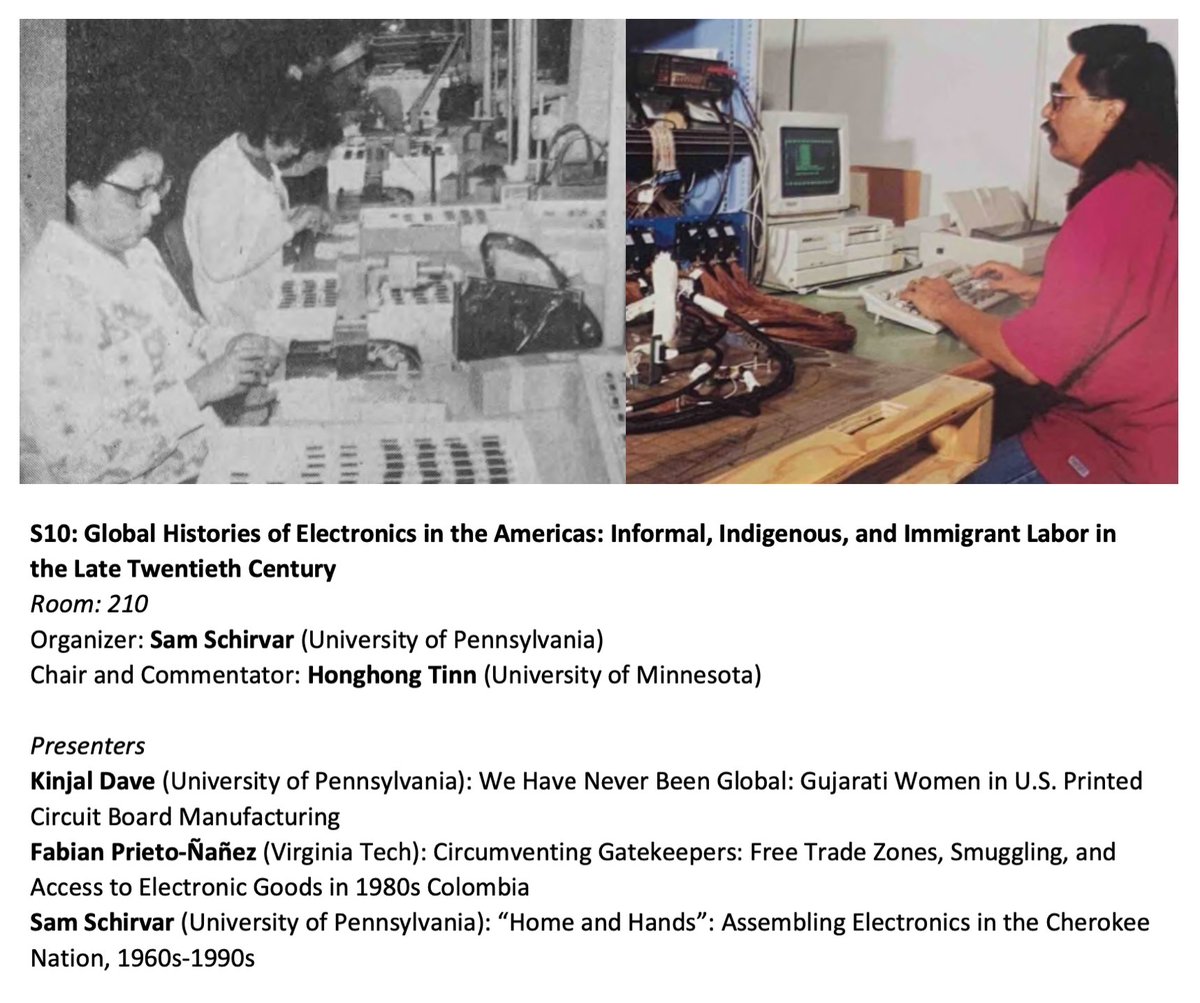 SHOT! We hope you will join us on Saturday morning at 10:45am for this fantastic panel on flows of labor, capital, and commodities in the electronics industry #SHOT2023