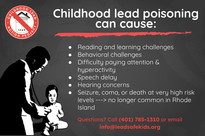 It's National Lead Poisoning Prevention Week! Rhode Island has made strides to protect our little ones from the dangers of lead exposure - but one child experiencing these devastating health effects is too many. Together, we can end lead exposure #NLPPW2023 #LeadFreeKids