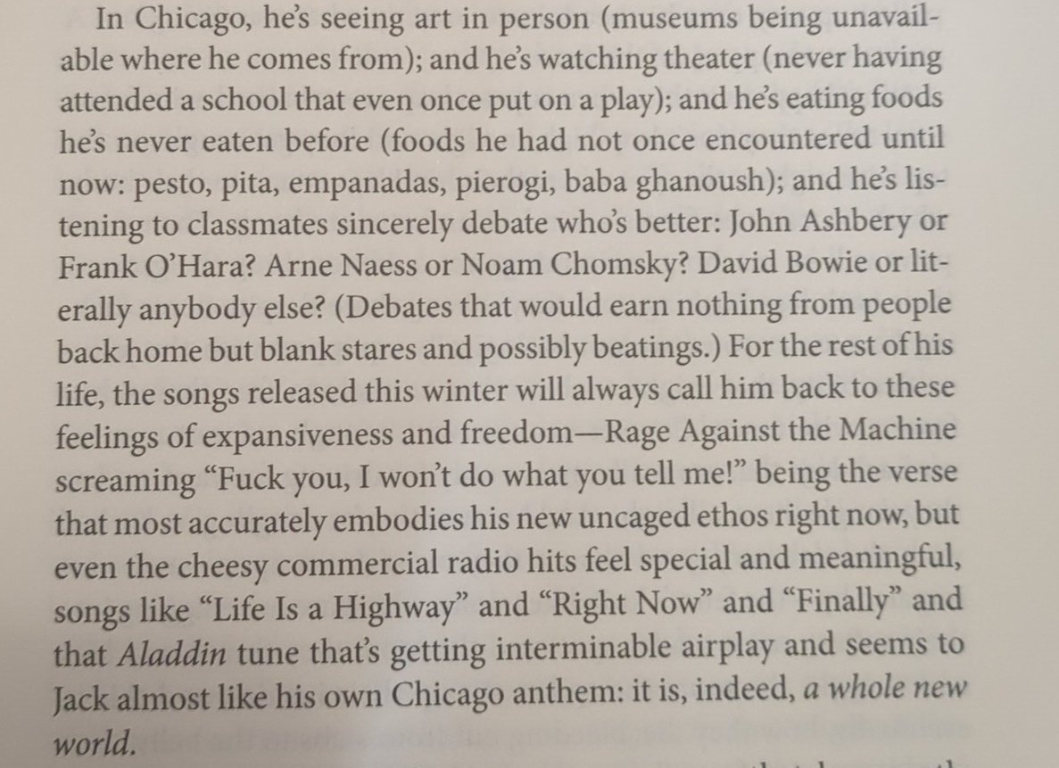 A paragraph from Nathan Hill's book Wellness that is unintentionally about how some parts of openness to experience play out across urban/rural divides