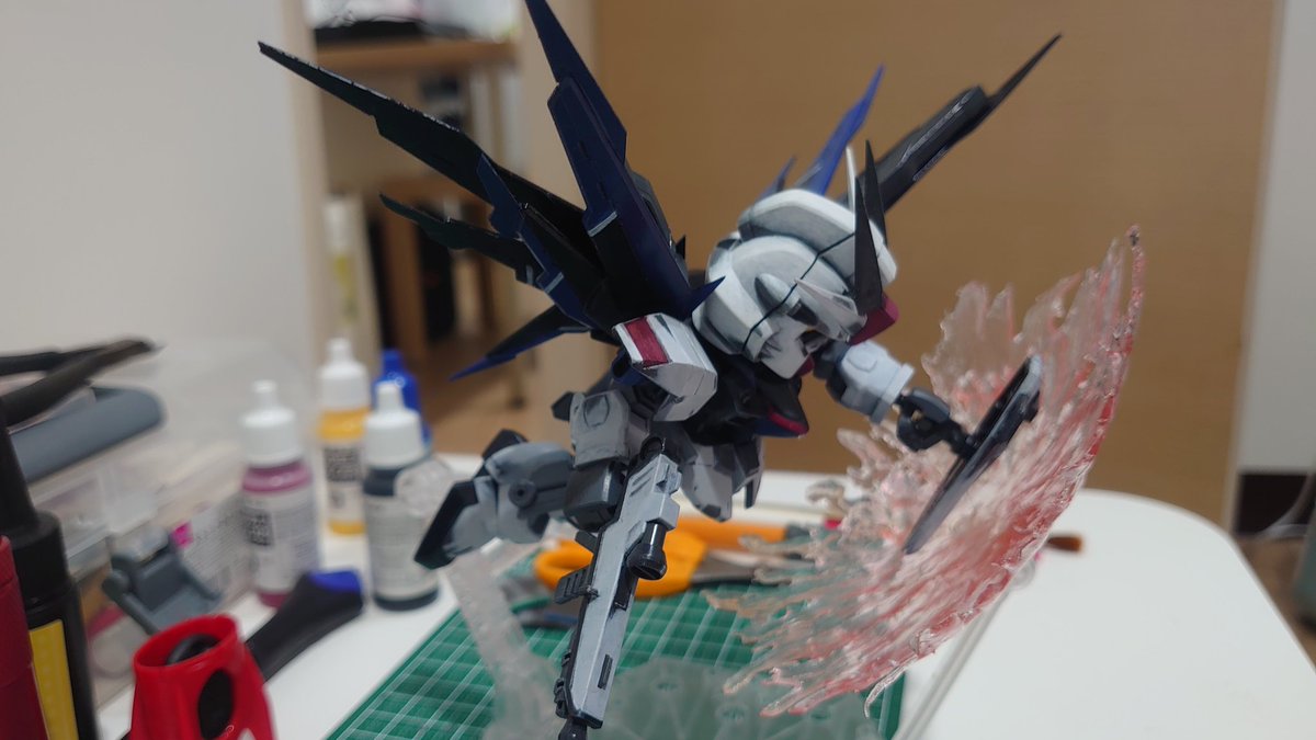 BikeNieko's tweet photo. 約80%~初めて筆塗りに挑戦してみました~
#フリーダムガンダム
#SDCS
#自由鋼彈 https://t.co/Ow0eeLwzhS