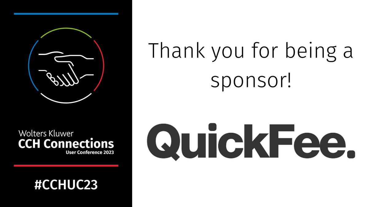 WKTAAUS's tweet image. Thank you to our #CCHUC23 Silver Sponsor, @QuickFeeUS! Stop by Booth 9 to learn how they can help create a more seamless billing experience for both you and your clients.
