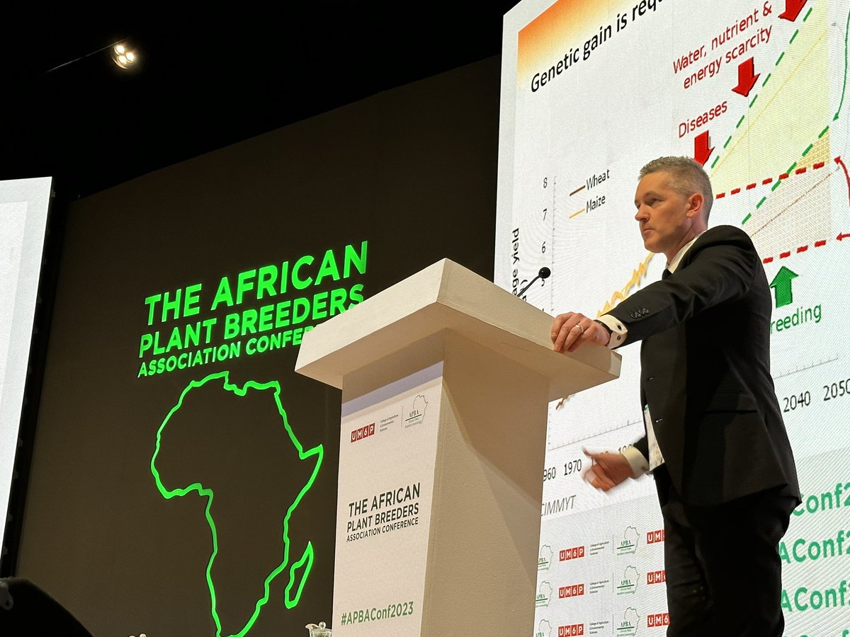 CGIARbreeding's tweet photo. “The next 2-5 years will see big, positive changes as a result of answering big, strategic questions.” - Michael Quinn of @CGIAR  #AcceleratedBreedingInitiative at #APBAConf2023 in Marakech

What Qs are breeding programs answering?

Check pic #3!

@CIMMYT @IITA_CGIAR @irri ++ https://t.co/oOxHivWNoz