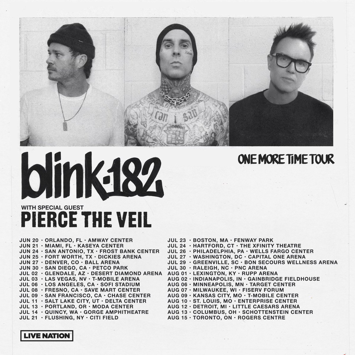 piercethevic's tweet image. This is a dream come true. Thank you @blink182 for letting us be a part of this monumental moment. Tickets on sale Friday 10/27 at 10am local. Blink182.com
