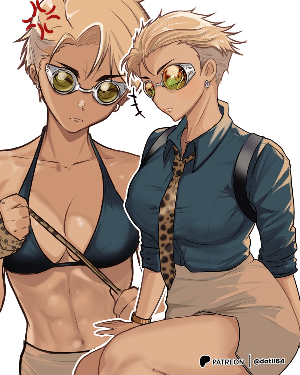 datli64's tweet photo. My oc eve kento (?) 😅 - if she were to cosplay Nanami Kento she would look something like this 👁️👄👁️#jujutsukaisen #anime https://t.co/1RhrXs8qZq