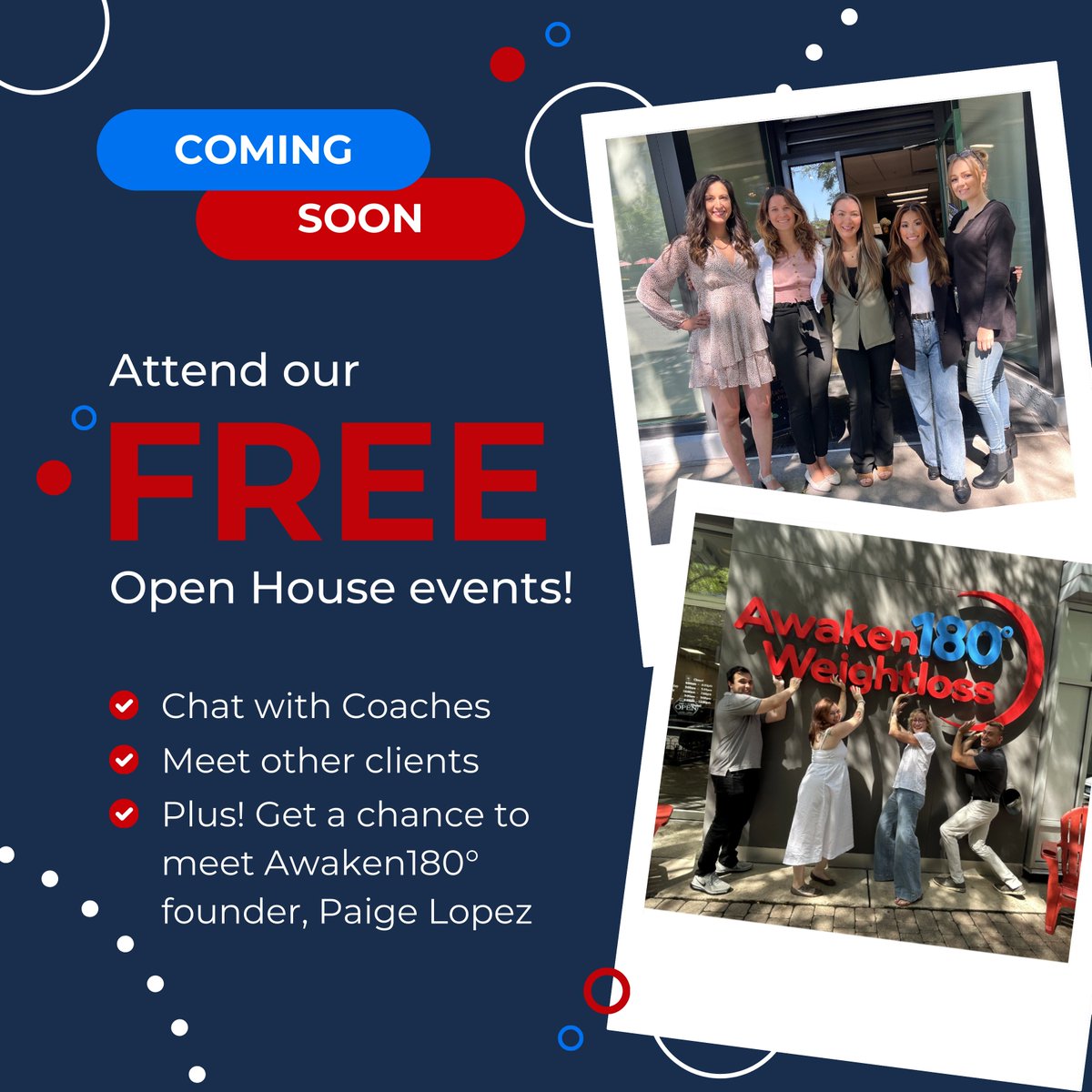 November is a big month for us! 🥳

We're hosting a bunch of FREE open-house events, where you can:

- Receive a FREE body composition analysis
- Enjoy soup samples from <a href="/Roche_Bros/">Roche Bros.</a> 
- Chat with our coaches and clients
- Meet our VIP guests