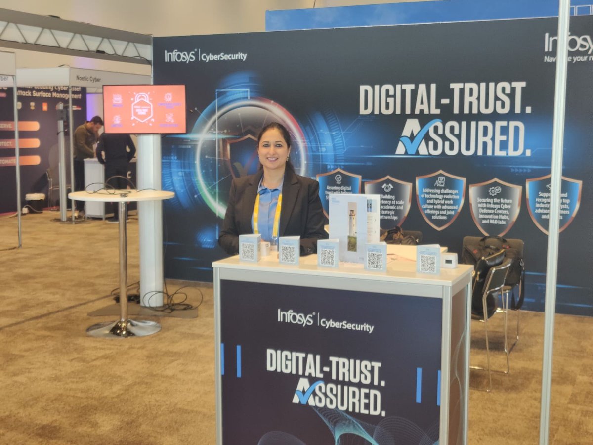 InfosysEvents's tweet photo. Infosys is at the ISF Annual World Congress 2023 in Rotterdam. Grab this brilliant opportunity to connect with our #cybersecurity experts at booth #10 today! #fortifycyber #Rotterdam2023 #ISFCongress #BetterCybersecurity https://t.co/pTwCArU1mH