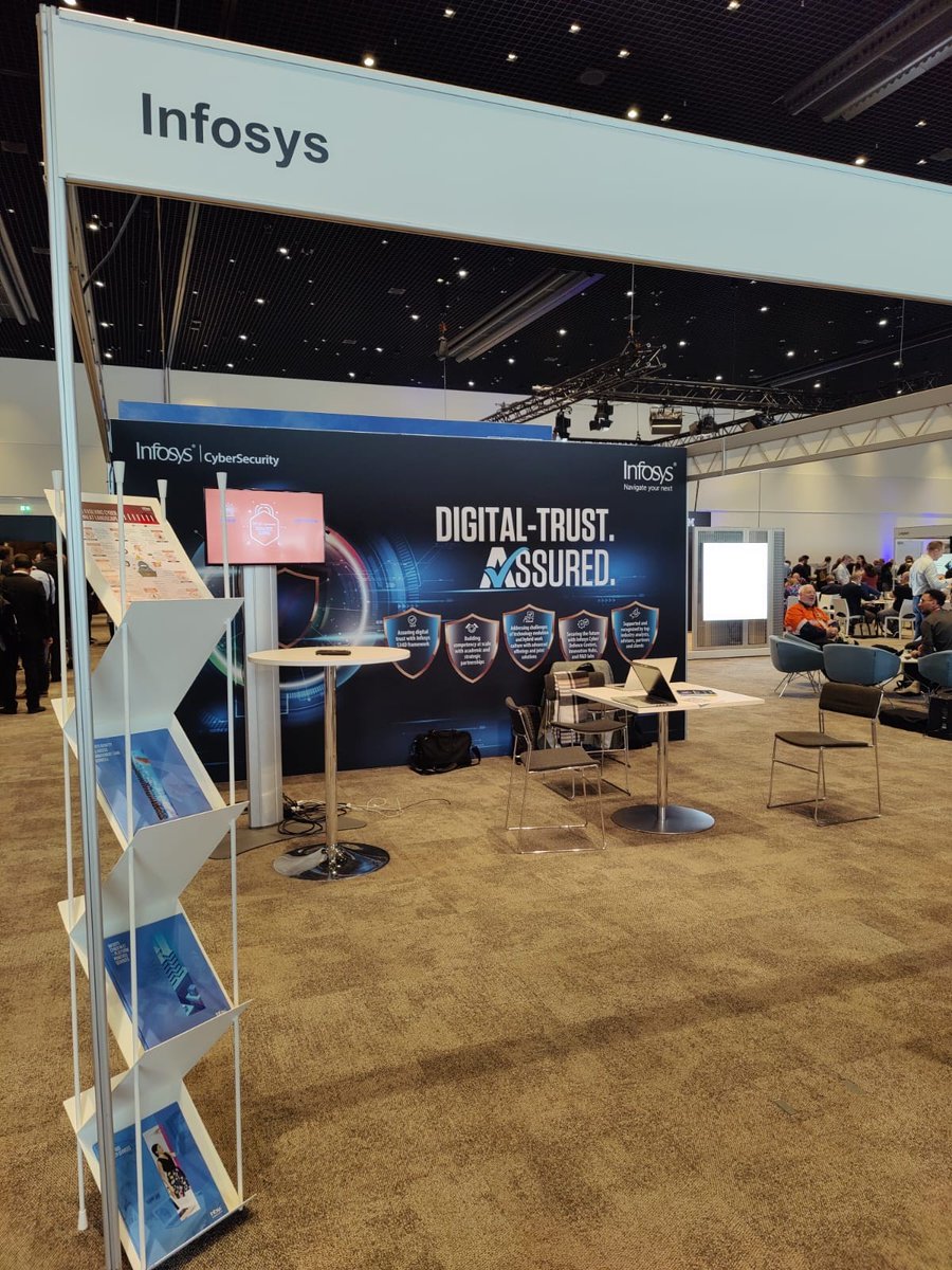 InfosysEvents's tweet photo. Infosys is at the ISF Annual World Congress 2023 in Rotterdam. Grab this brilliant opportunity to connect with our #cybersecurity experts at booth #10 today! #fortifycyber #Rotterdam2023 #ISFCongress #BetterCybersecurity https://t.co/pTwCArU1mH