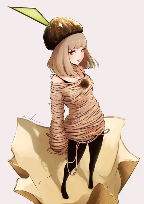 モンブランガール  #イラスト
