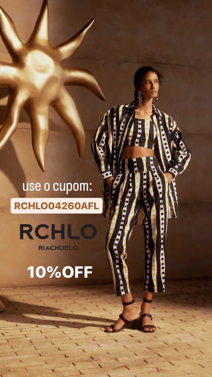 🌟RIACHUELO 

📲Utilize meu cupom⤵️
        RCHLO04260AFL

COLLAB BDLN na RIACHU

🚨Garanta 10% OFF no site ou app!