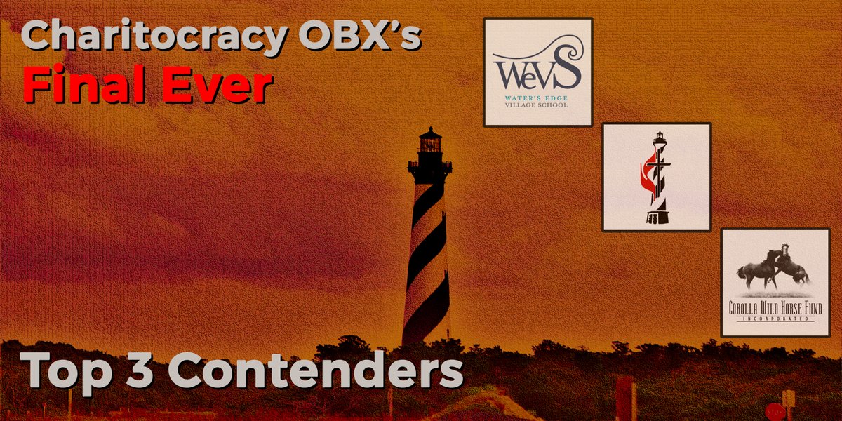 charitocracy_'s tweet photo. 💙Final Ever OBX Top 3💙
1. w/ 50%: #WatersEdgeVillageSchool
2. w/ 28%: #CapeHatterasUnitedMethodistMen
3. w/ 22%: @WildHorseFund
Votes counted 10/31, winners take $3000 for 1st place, $2000 for 2nd, $1500 for 3rd! 💙
https://t.co/t6ET42t6A3 #charitocracy #OBX #top3 https://t.co/RJfFfW8u6w