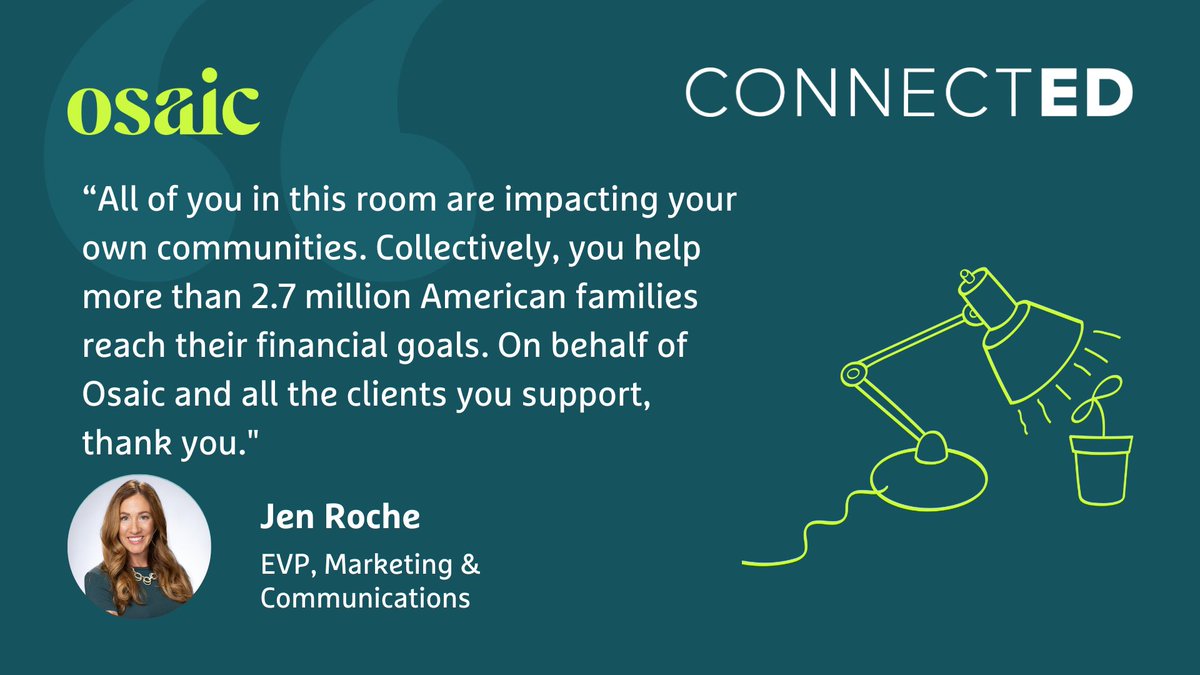 osaic_inc's tweet photo. Thank you for all you do on behalf of your clients. You inspire us. #ConnectED23 https://t.co/rz18LFxU6g