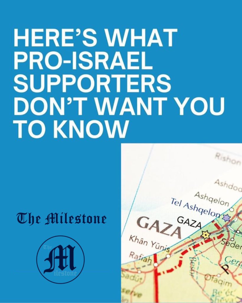 TheMilestoneMag's tweet photo. Here’s what Pro-Israel supporters don’t want you to know. https://t.co/Uy4DwitTm4