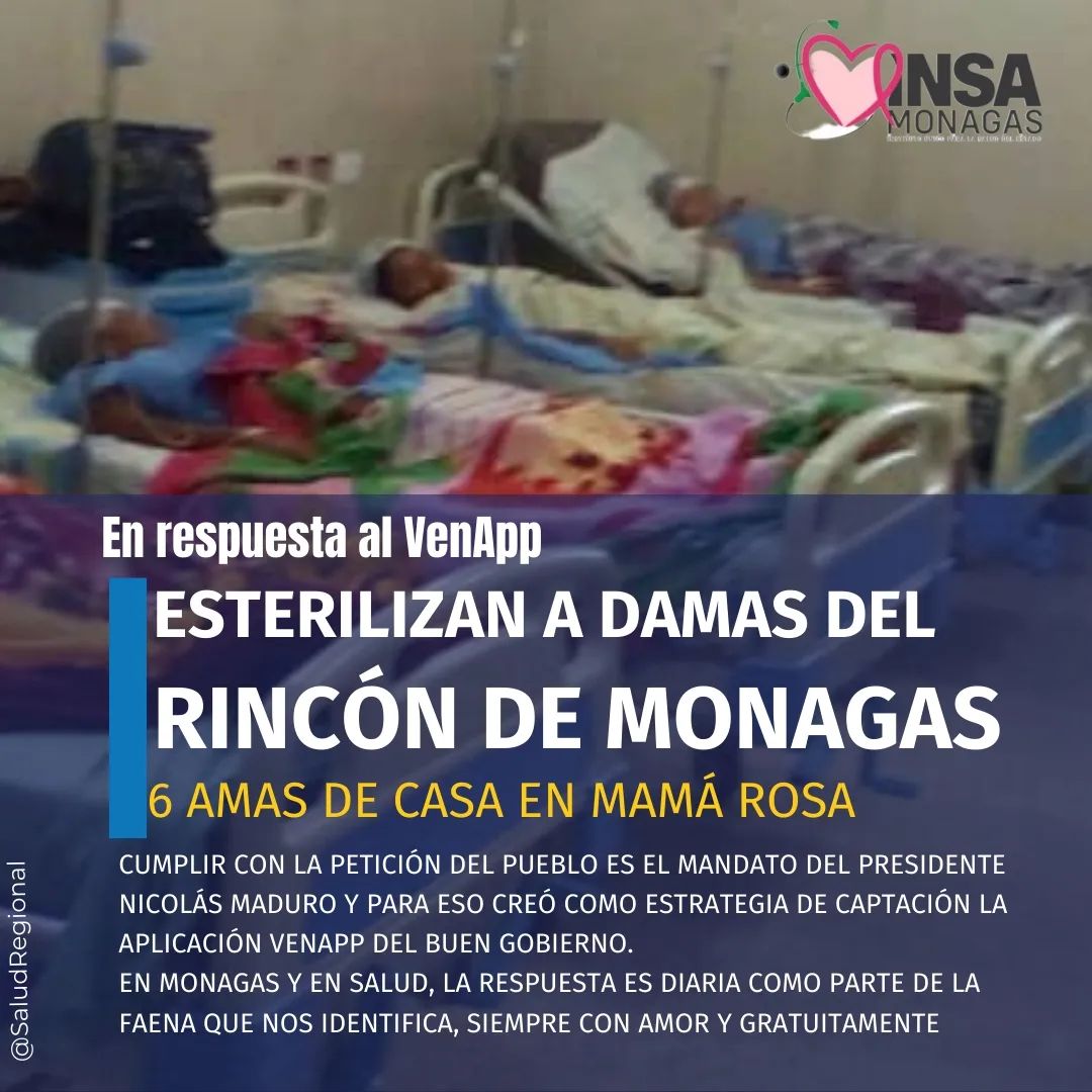 MinSaludVE's tweet photo. #Entérate🗣️| Esterilización de 6 mujeres del Rincón de Monagas a través de la aplicación VenApp del #1x10delbuenGobierno
#JuntosPorCadaLatido
#ElEsequiboEsVenezolano
@NicolasMaduro
@MagaGutierrezV https://t.co/EUgx8uls4Q