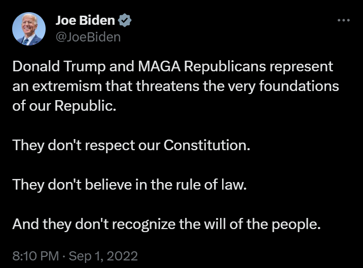 Eddies_X's tweet photo. @JoeBiden Says the most hateful president ever! #MAGAPhobia ? https://t.co/kPkC95BrNQ
