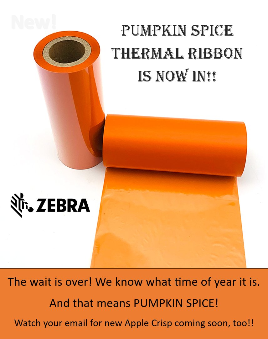 Fall is here, and you know what that means...

Pumpkin Spice Ribbon is BACK!!

Okay, so we don't really carry Pumpkin Spice ribbon. But we CAN help with all your label, ribbon, and media needs. Contact us today! emptechgroup.com/contact-us/