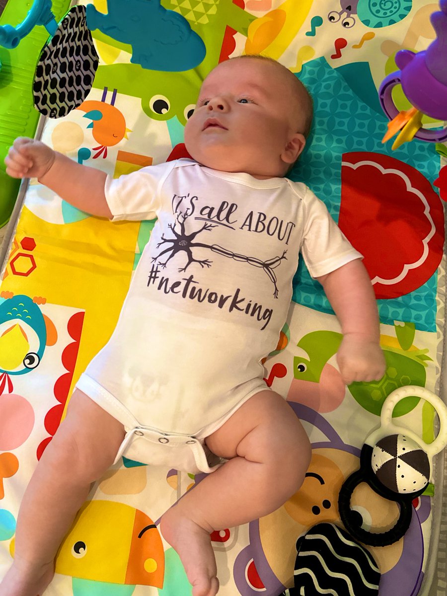 When your mom is a neurocrit pharmacist, you learn about networking young. Thanks @GilbertPharmD for the fit!