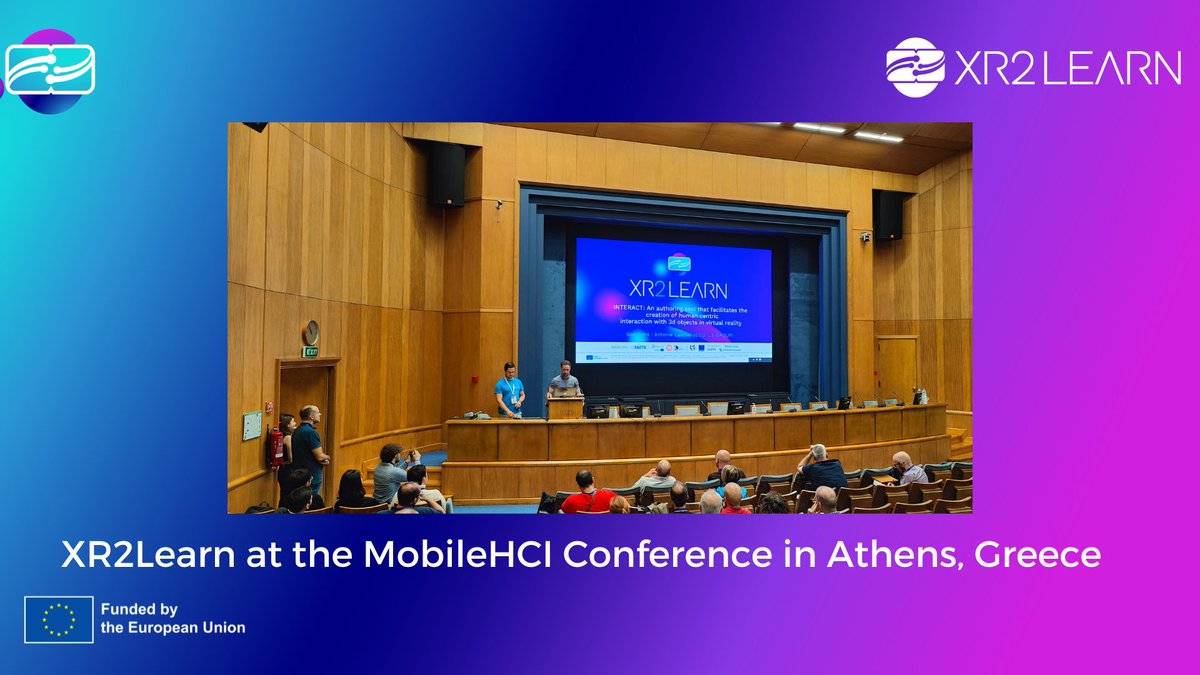 xr2learn_eu's tweet photo. ๐ขXR2Learn grabbed the spotlight at @ACMMobileHCI in Athens, Greece, wowing the audience with its groundbreaking immersive experiences.
Dive deeper into our MobileHCI journey: https://t.co/pNDa8rBRoN
#XR2Learn #XR #XReducation #ExtendedReality https://t.co/ywaJd3KsIt