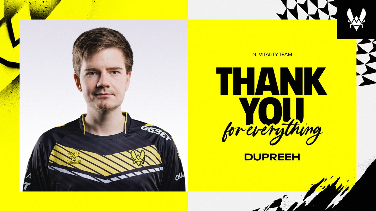 Team Vitality 🐝 (@teamvitality) on Twitter photo Time to change that twitter bio <a href="/dupreeh/">Peter Rasmussen</a>, the Professional Benchwarmer is no more
Can't wait to see you back on the Counter Strike 2 servers!
Good luck with Heroic 💛 Time to change that twitter bio <a href="/dupreeh/">Peter Rasmussen</a>, the Professional Benchwarmer is no more
Can't wait to see you back on the Counter Strike 2 servers!
Good luck with Heroic 💛