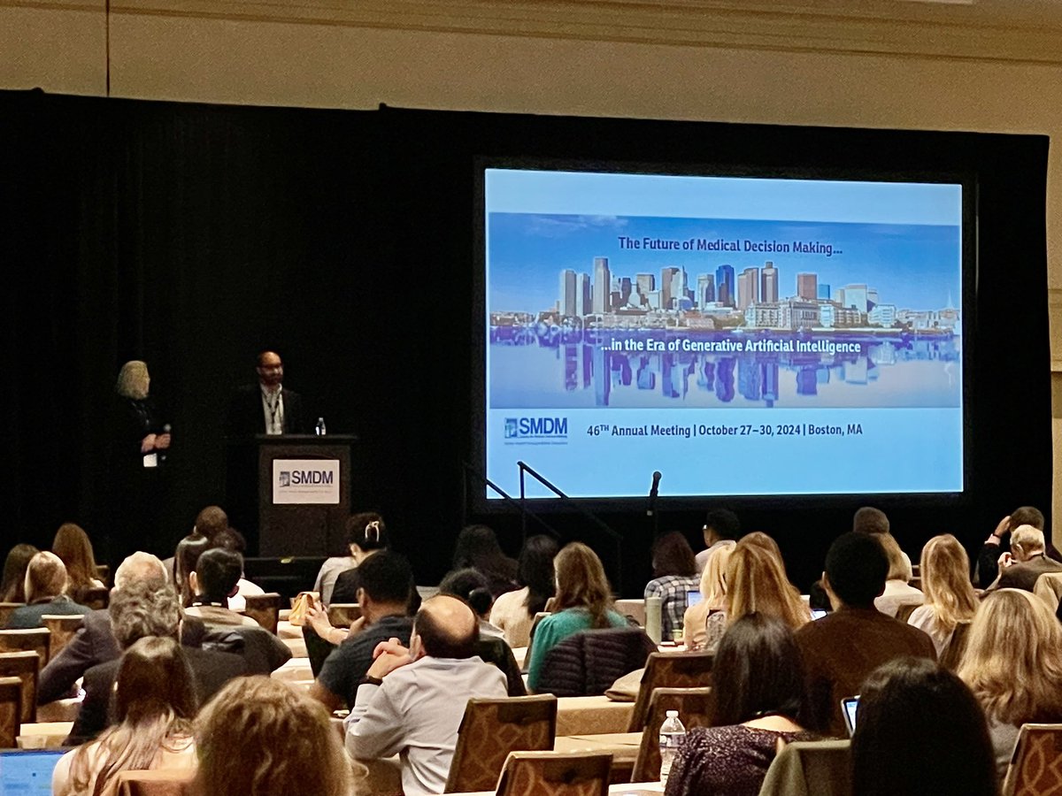 aubri_hoffman's tweet photo. “The future of medical decision making in the era of generative artificial intelligence!”  Come join us for the 2024 Annual Meeting of the Society for Medical Decision Making in beautiful Boston!   #smdm2023 #smdm2024 https://t.co/ipdBDmupbo