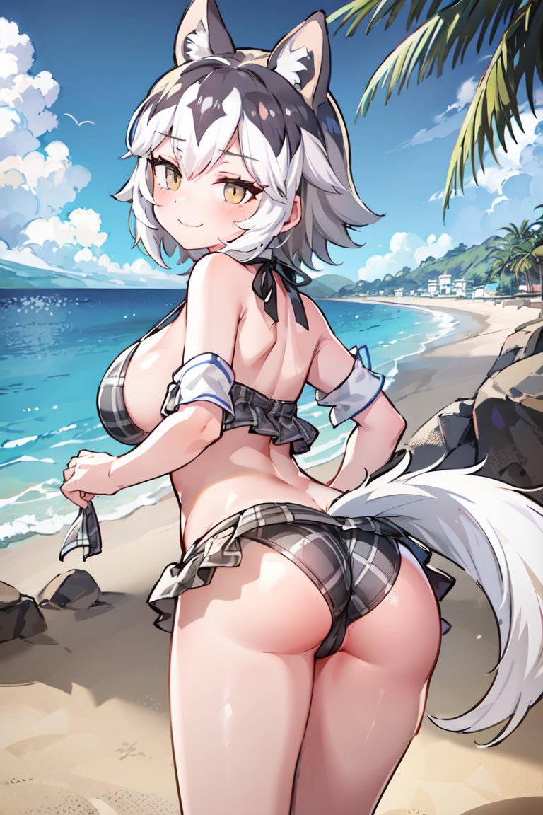 AI描きプログラムでシンリンオオカミの水着姿を作ってみました🐺📷 

#けものフレンズ
#AIイラスト #AIArt 