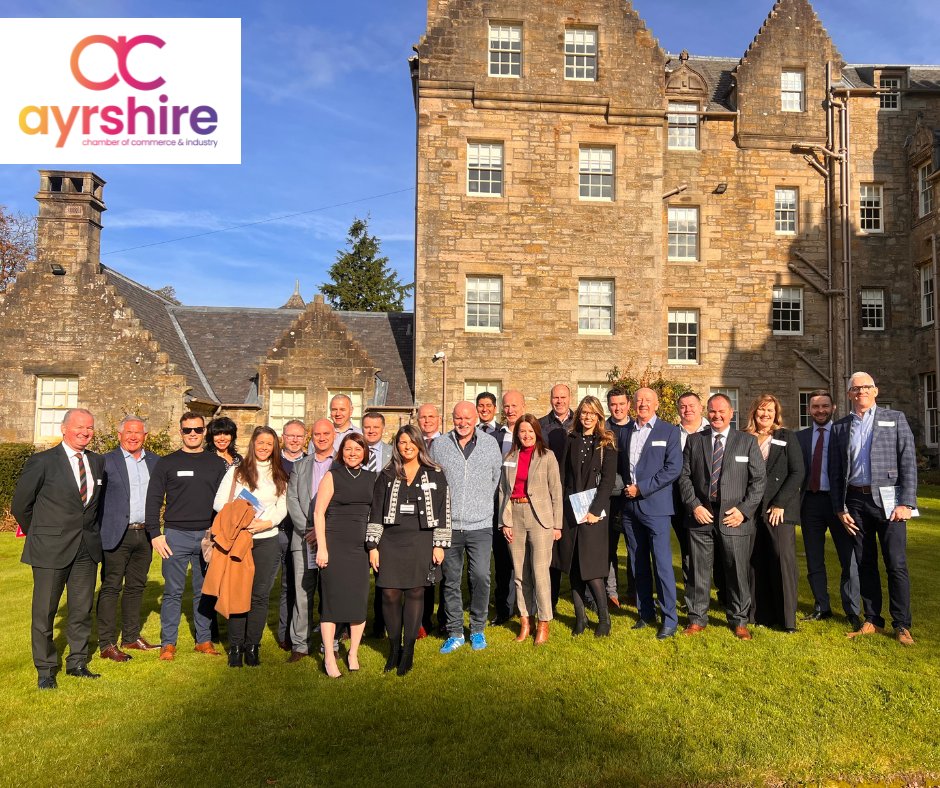 Ayrshire Chamber was delighted to host an exclusive invite only 'In Conversation' event at the stunning Blair Estate this morning. Guests were treated to an inspiring morning with @SirTomhunter Thank you to Blair Estate for their hospitality, to Sir Tom Hunter for his time.