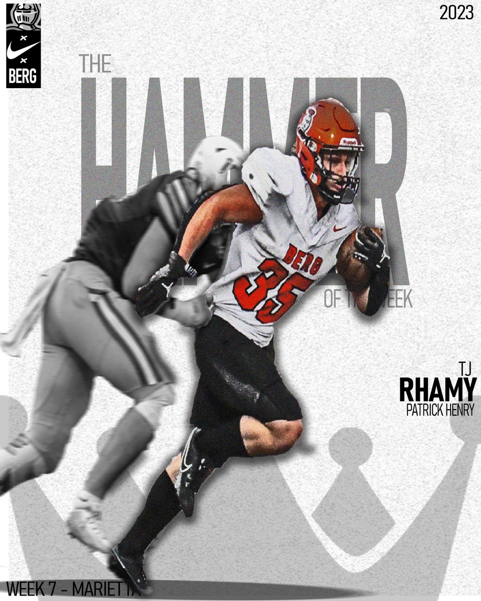 Coach_Donaldson's tweet photo. Congratulations to our players of the week. 
Special Ops - Branden Steckel 
Hammer Award - TJ Rhamy
Dog Soldier of the Week - Matthew Drdul

#BergGang https://t.co/xB0MRmZi18