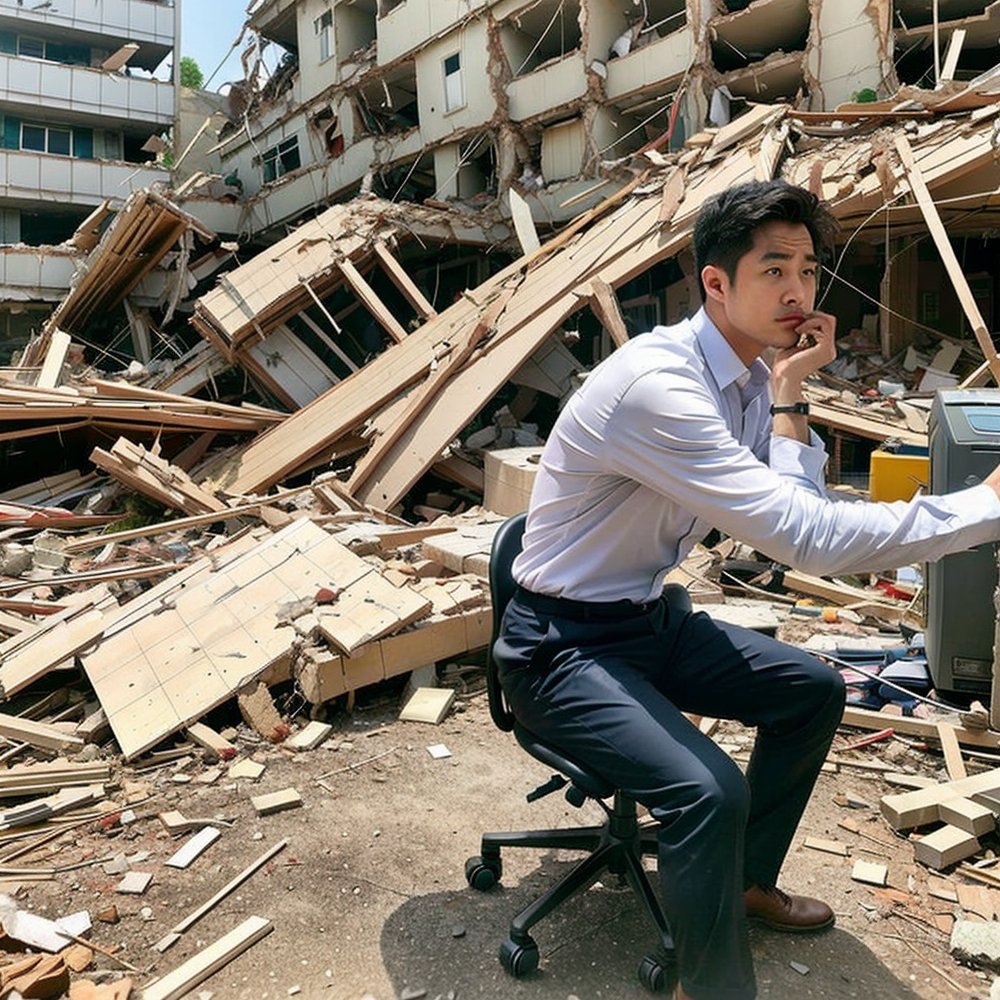 彼の貧乏ゆすりは広範囲に及ぶ衝撃波を発生させ、多くの建物を破壊させた。

His fidgeting generated shockwaves that extended far and caused the destruction of many buildings."