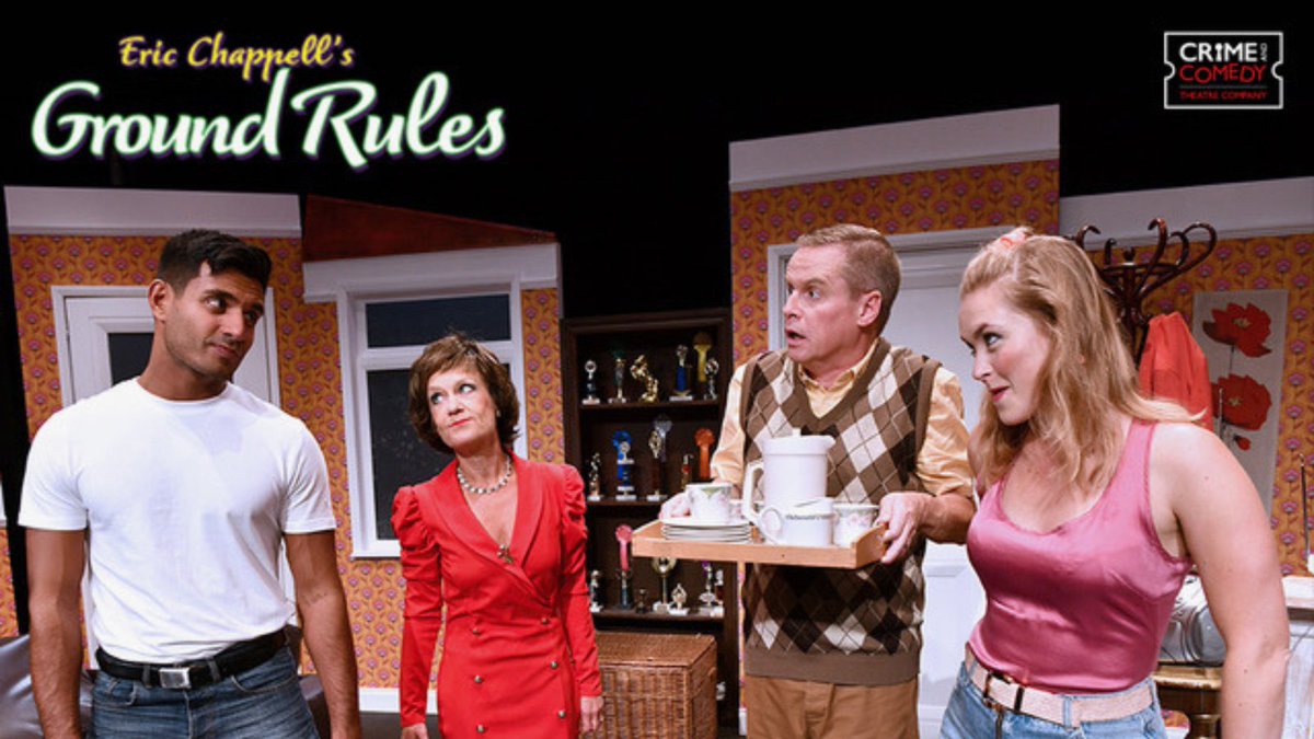Crime &amp; Comedy Theatre Co present Eric Chappell’s  comedy, Ground Rules.

Judith &amp; Gerald seem the perfect couple living in a stylish suburban home. It seems nothing can spoil their marriage… until Jo &amp; Ashley arrive on the scene!

Sat 4th Nov 7.30pm
£22
 bit.ly/3JWthIJ