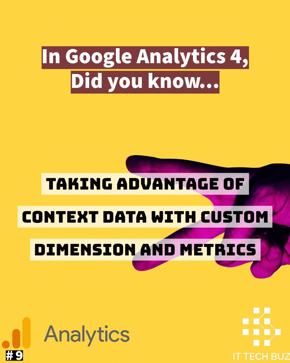 jorgecunha's tweet image. 📢Understanding Google Analytics 4: Advantage of Data with Context using Custom Dimensions and Metrics 👇

Read all about here: rb.gy/8xatd

#analyticsfriday  #googleanalytics4 #measurementandanalytics #marketing  #tipsandtricks #ecommerce #analytics #digitalmarketing