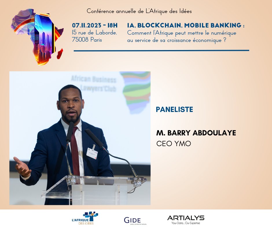 Abdoulaye Barry a été confronté au défi d’envoyer de l’argent à ses parents non bancarisés en Afrique.

Fondateur de la Fintech YMoney, <a href="/abarry224/">Abdoulaye BARRY</a> interviendra le 7 novembre 2023 à notre conférence annuelle chez <a href="/Gide_avocats/">Gide</a>.

Inscriptions obligatoires : bit.ly/3RLwlMq