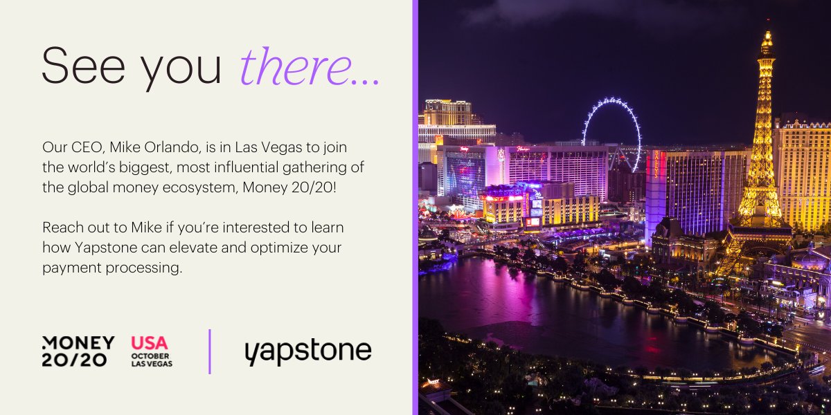 We're at <a href="/money2020/">Money20/20</a>! 🎉

If you'd like to book some time to chat with our CEO, Mike Orlando, about the future of payments, our recent merger with <a href="/velopayments/">Velo Payments</a>, and how our solution can optimize your payment processing; reach out to Mike to book some time to chat. 

#M2020