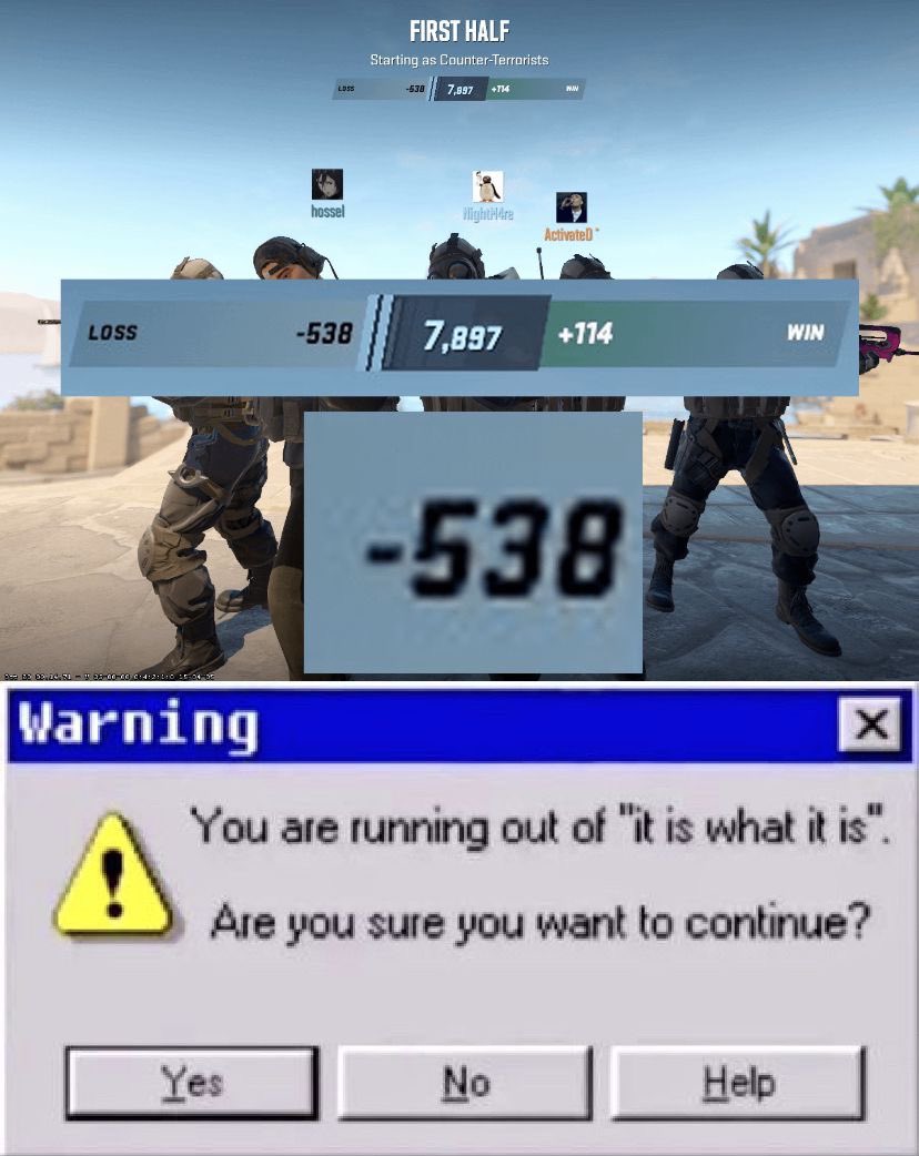 WAXPEER's tweet photo. Average CS2 Premier experience https://t.co/kBR5gdF4tl