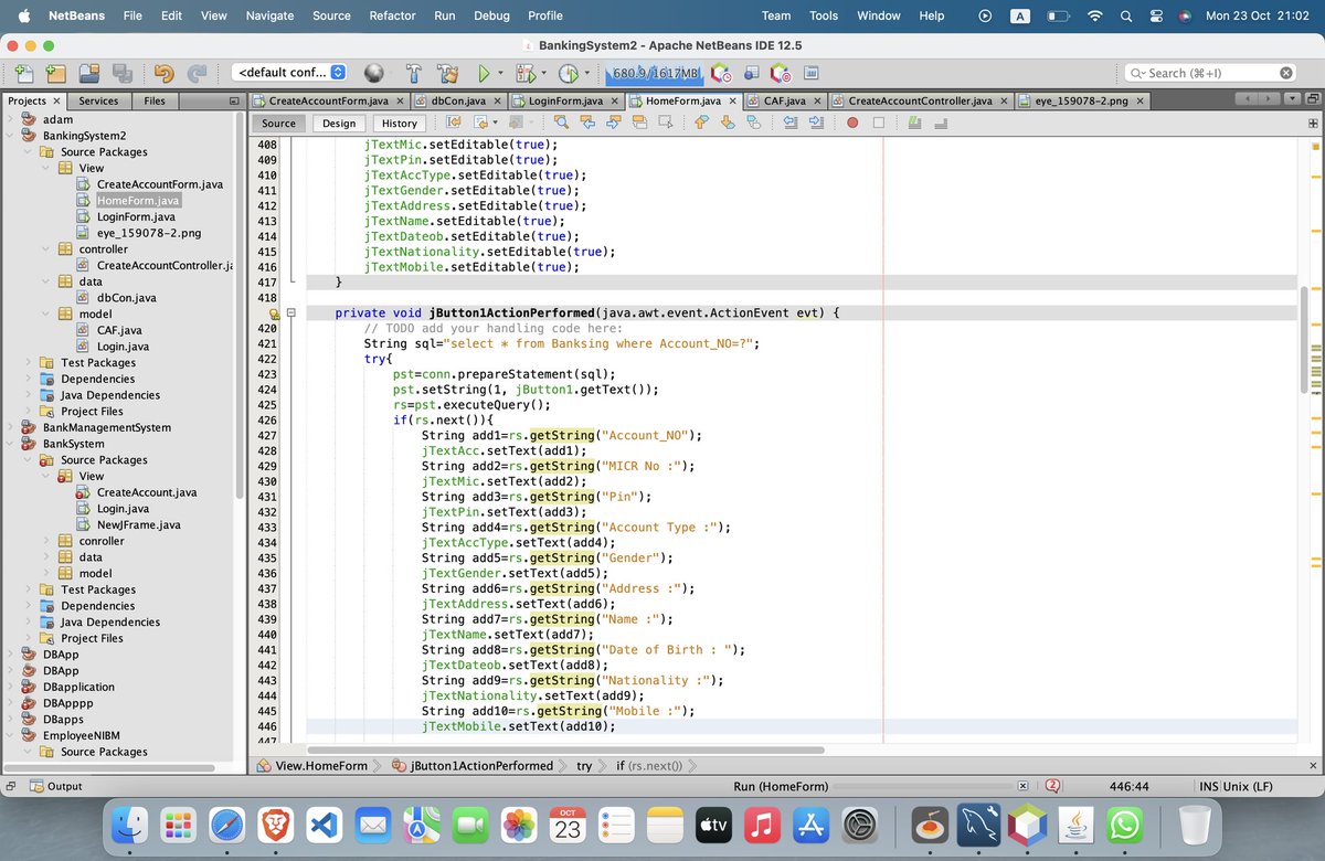 maneesha_milan's tweet image. 📍🫧
#Coding #netbeans #banks #Project2025