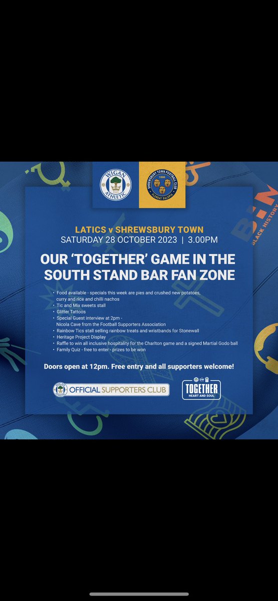 Official Wigan Athletic Supporters Club tweet media