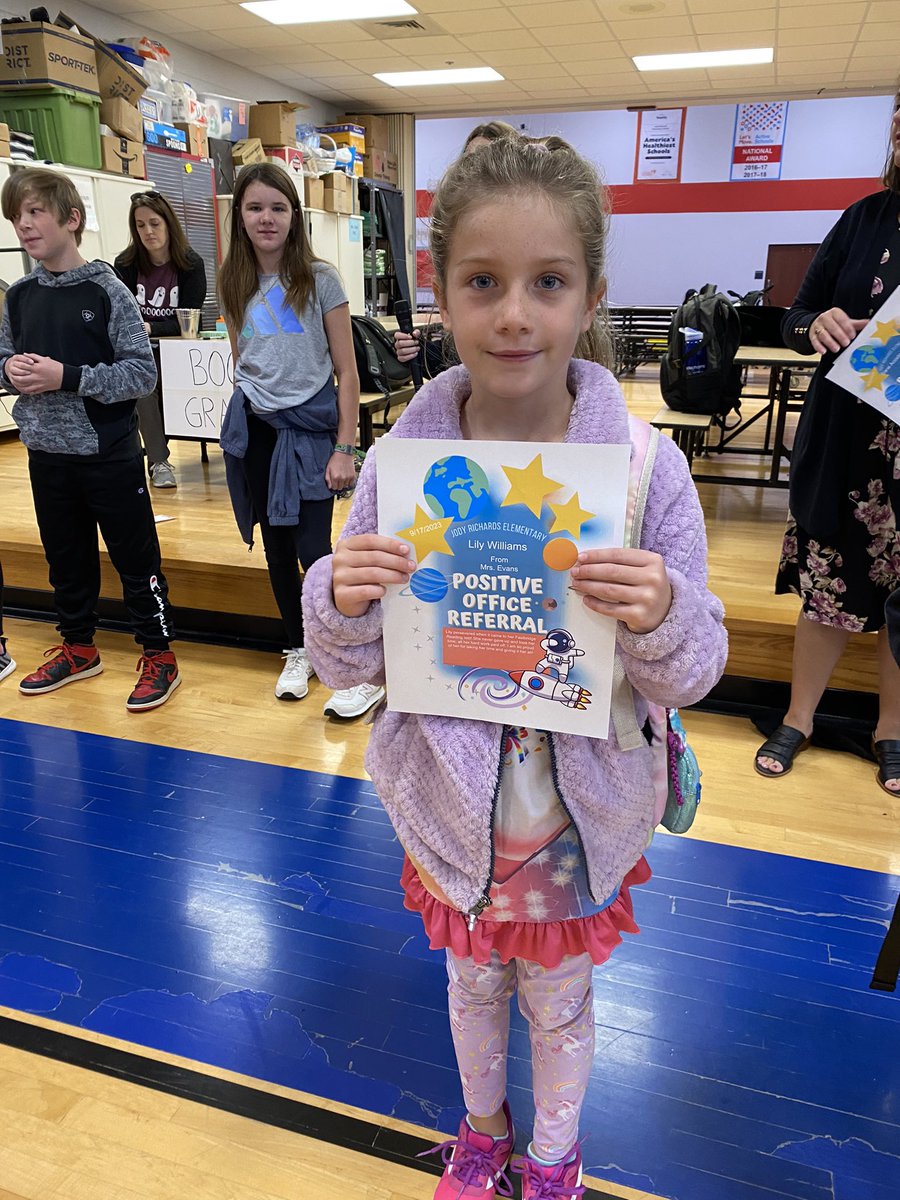 1sherylanderson's tweet photo. Lilly received a positive office referral for persevering and never giving up on her reading test! Way to go! 🚀@JresRockets @Miss_S_Ferguson https://t.co/Z0RI9FX8cY