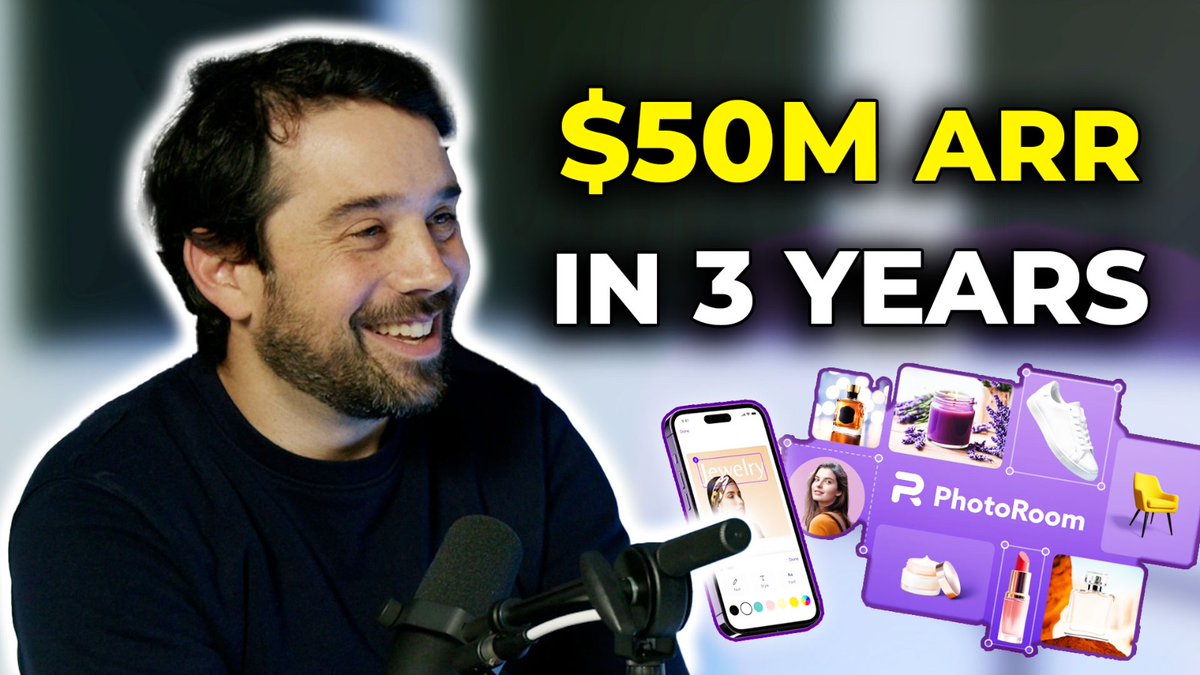 HarryStebbings's tweet photo. Is @photoroom_app the most capital efficient company to come out of @ycombinator?

💵 $50M in ARR in 3 years

🔥 $20M in ARR on just $2M invested. 

🌎 100M consumer downloads

That is an insane $961,538 per employee. 

Top 6 lessons from our 20VC episode w/ @matthieurouif: https://t.co/cgyIX7ypRt