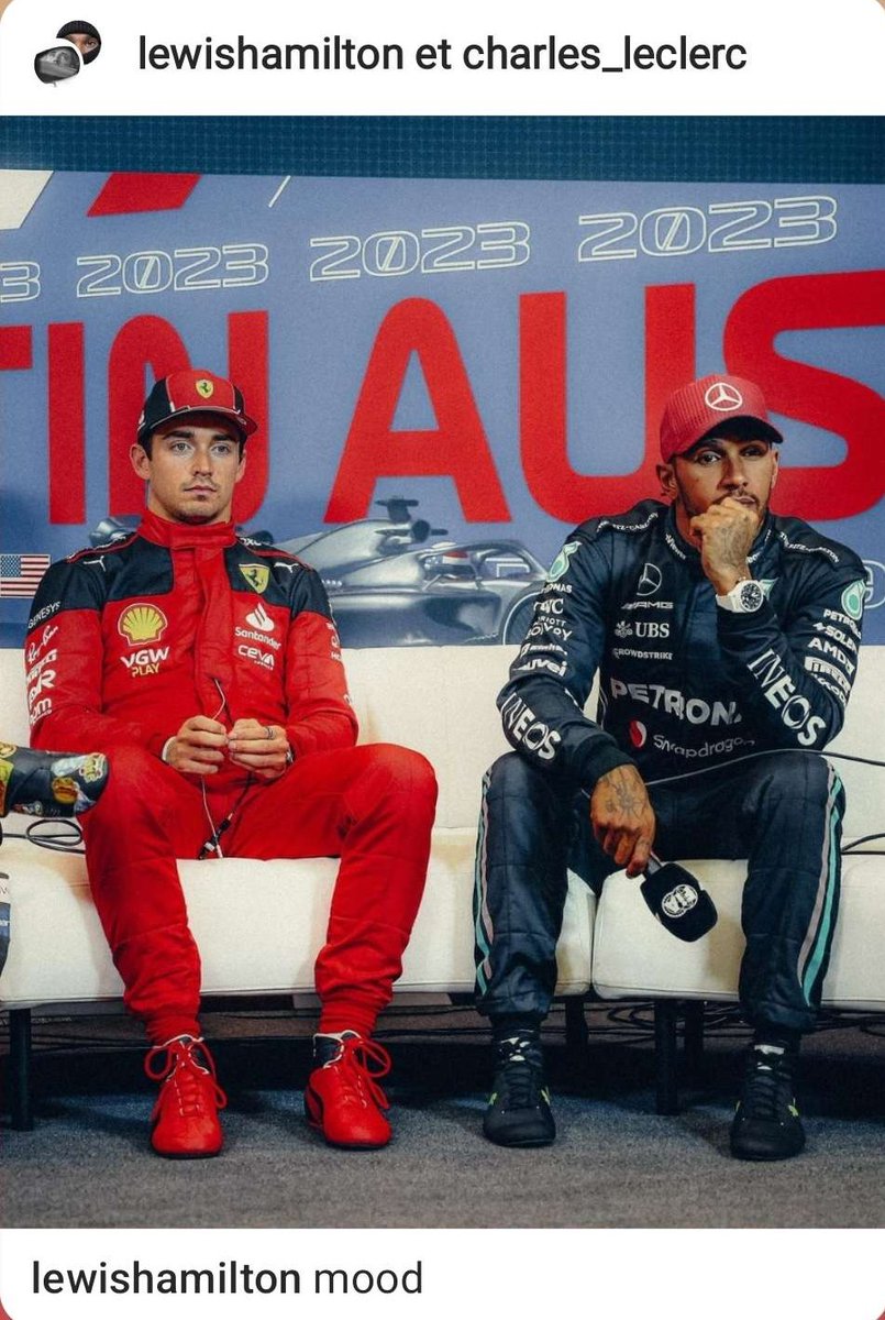 TearOffFR's tweet photo. Le dernier post en commun de Lewis Hamilton et Charles Leclerc sur Instagram 😭😭

#F1 #USGP https://t.co/HDeZmPO8tF