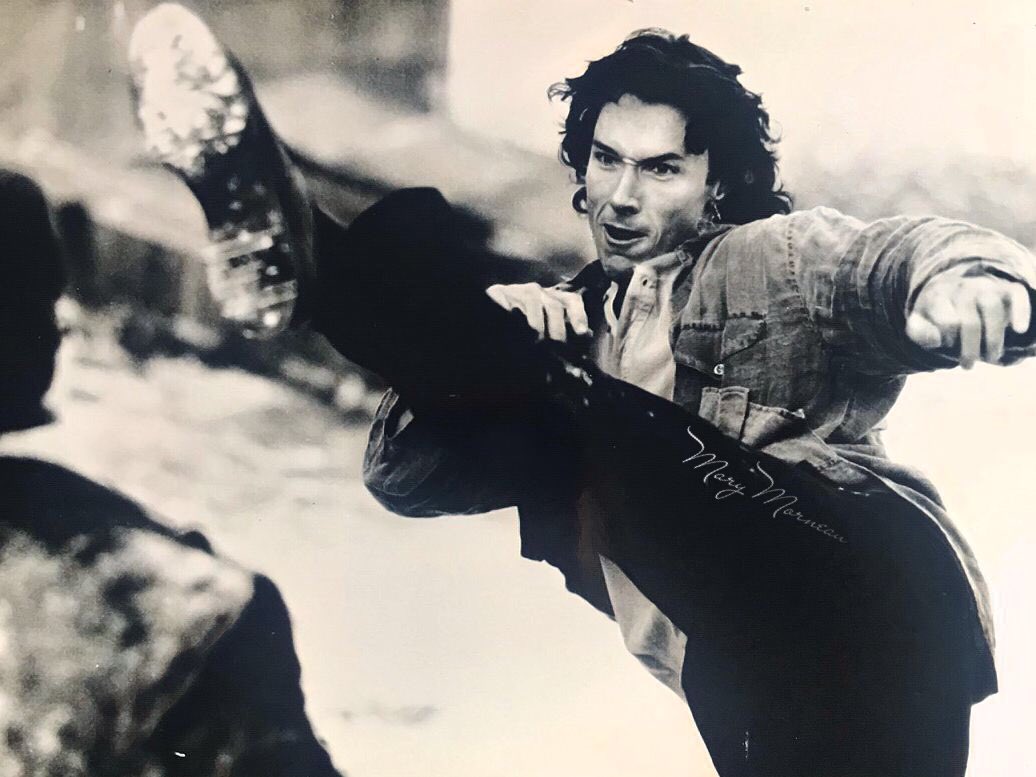 Mary__McCain's tweet photo. Loving this shot of #ThomasIanGriffith as #TerryMcCain in #ExcessiveForce 
#ThatKick 🖤🖤🖤 https://t.co/w3itwKT2qe