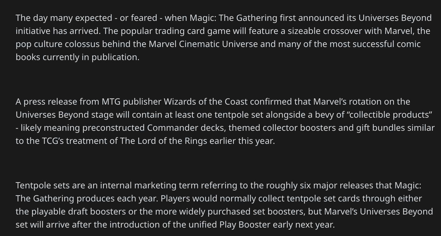 Marvel Crossovers To Magic: The Gathering Universe In 2025