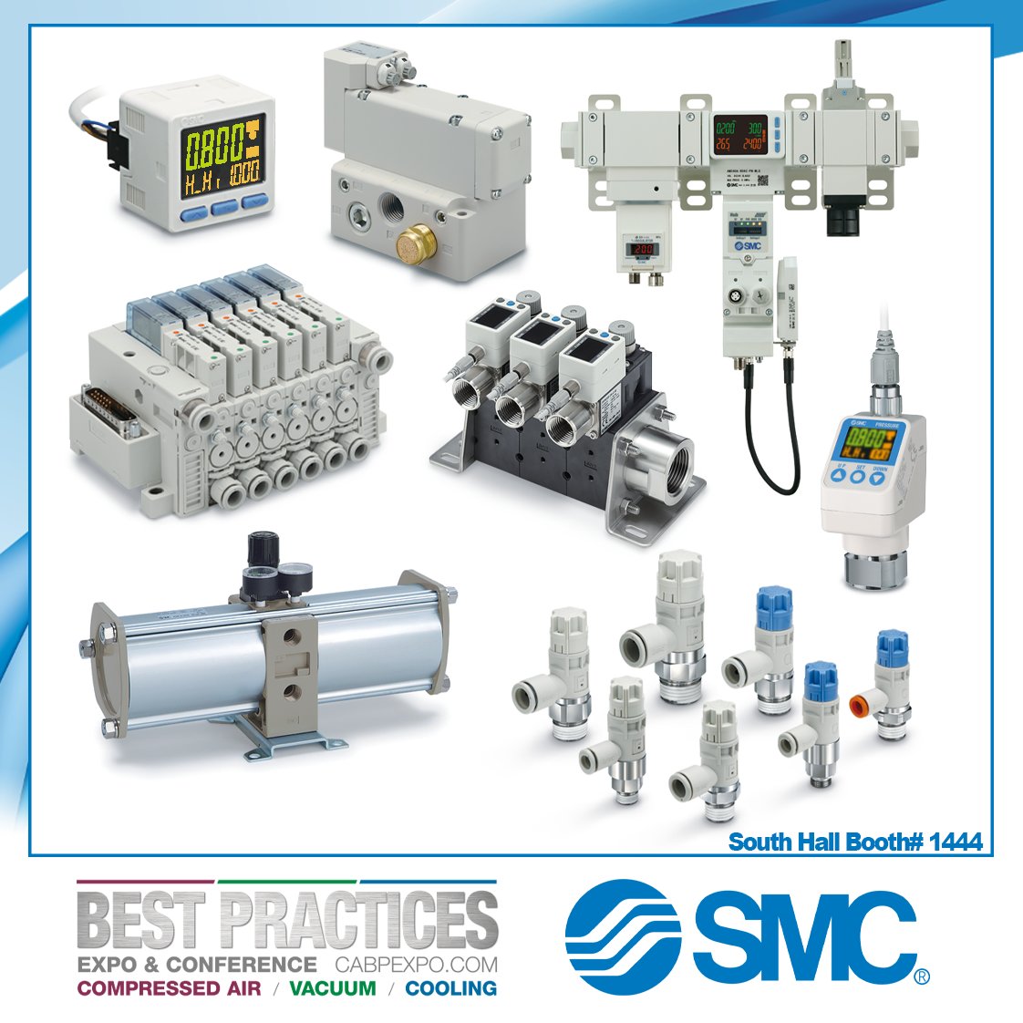 SMCCorporation's tweet photo. ๐๐ผ๐บ๐ฝ๐ฟ๐ฒ๐๐๐ฒ๐ฑ ๐๐ถ๐ฟ ๐๐ฒ๐๐ ๐ฃ๐ฟ๐ฎ๐ฐ๐๐ถ๐ฐ๐ฒ๐ ๐๐ซ๐ฃ๐ข & ๐๐ผ๐ป๐ณ๐ฒ๐ฟ๐ฒ๐ป๐ฐ๐ฒ is underway! Visit SMCโs ๐ฆ๐ผ๐๐๐ต ๐๐ฎ๐น๐น ๐๐ผ๐ผ๐๐ต ๐ญ๐ฐ๐ฐ๐ฐ.
https://t.co/BBhzeVhDlb
#SMC #SMCCorporation #SMCUSA #cabpexpo #bestpracticesexpo https://t.co/1Y81HrsyrO