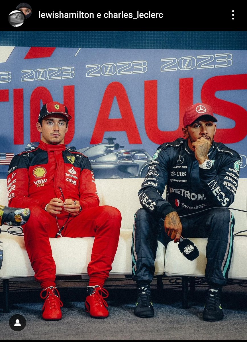 Estevesf1_'s tweet photo. Hamilton e Leclerc metendo um collab no Instagram 😂 https://t.co/KOtBSn1kQL