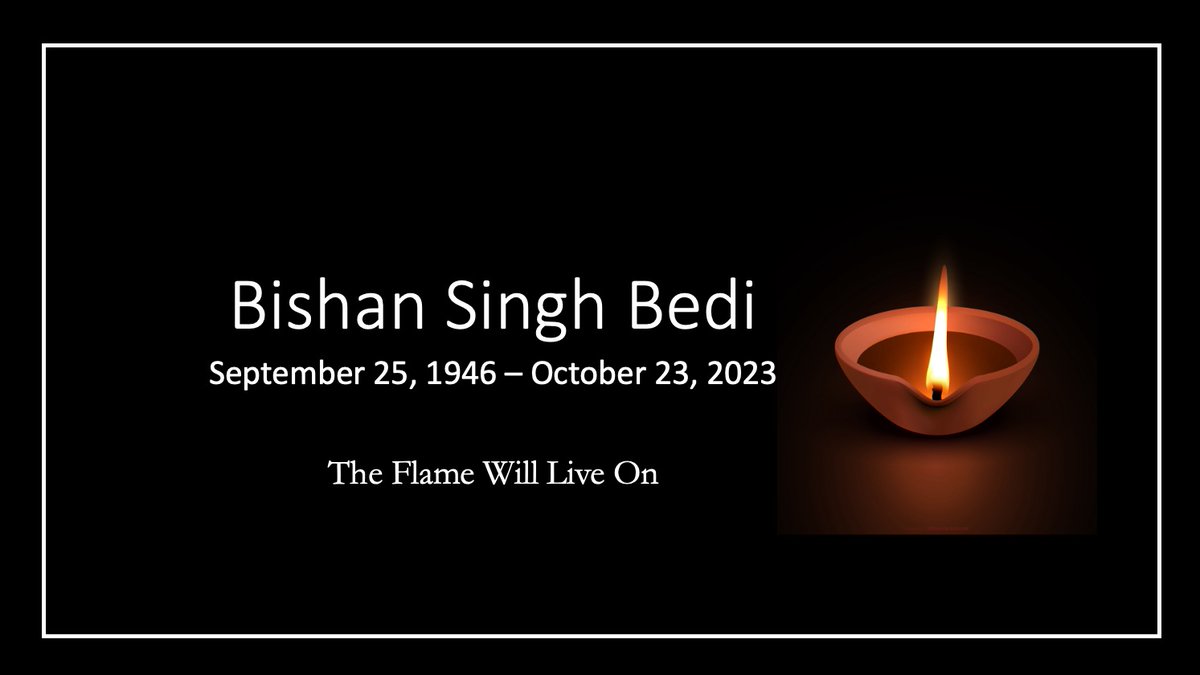 g_rajaraman's tweet photo. Cricket's greatest romantic has passed, leaving us with  memories to cherish and celebrate his life..
I am blessed I watched him bowl and then developed a deep bond with Bishan Singh Bedi Paaji, one who learnt and shared his wisdom unconditionally. https://t.co/qHDsmQ2unZ