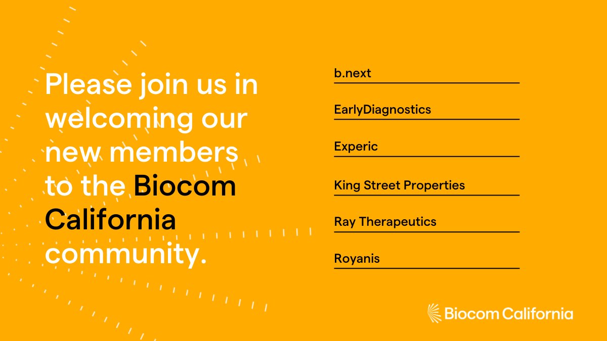 Biocom California (@biocomca) on Twitter photo Happy #NewMemberMonday!
🥼<a href="/ExpericServices/">Experic Services</a> is a CDMO focused on the needs of small, midsize & specialty pharmas
🏢<a href="/KSProp/">KingStreetProperties</a> removes real estate obstacles for science companies
👁️<a href="/RayTherapeutics/">Ray Therapeutics, Inc.</a> is on a mission to restore vision with the power of optogenetics Happy #NewMemberMonday!
🥼<a href="/ExpericServices/">Experic Services</a> is a CDMO focused on the needs of small, midsize & specialty pharmas
🏢<a href="/KSProp/">KingStreetProperties</a> removes real estate obstacles for science companies
👁️<a href="/RayTherapeutics/">Ray Therapeutics, Inc.</a> is on a mission to restore vision with the power of optogenetics