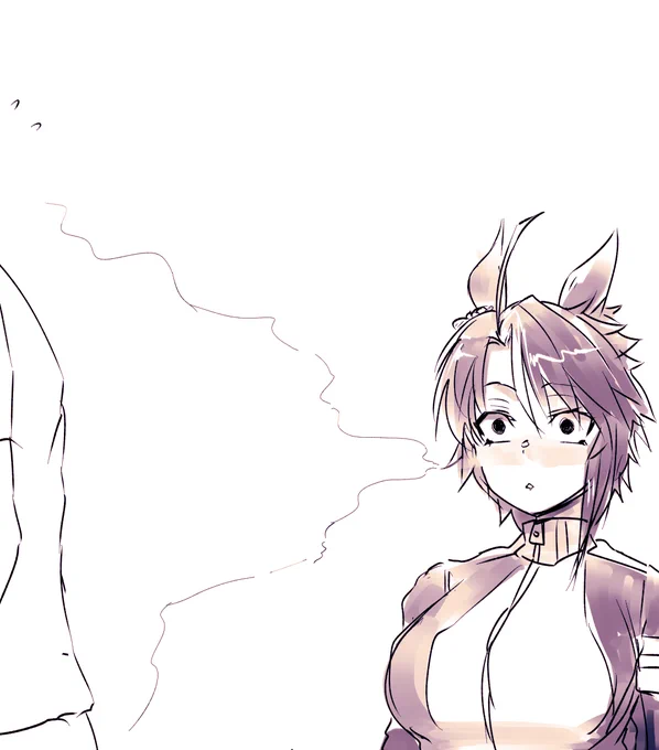 「すっ・・すまん!汗臭いよな・・!着替えてくる。」「───────ッッ。」 