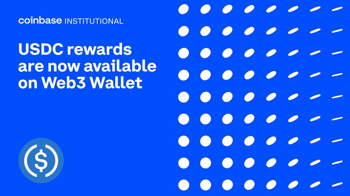 Introducing USDC rewards on the Coinbase Prime Web3 Wallet: earn up to 3.5%  USDC rewards just by holding USDC in your Web3 Wallet. USDC on Coinbase  Prime has no conversion fees or