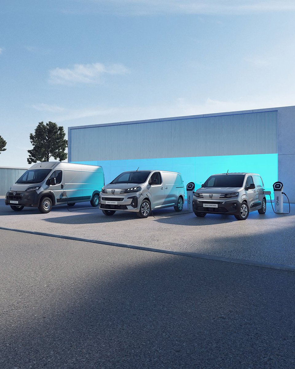 PeugeotNL's tweet photo. De nieuwe, 100% elektrische bedrijfswagens van Peugeot: bijzondere designs, ergonomische interieurs en een maximale actieradius tot 420km plus ondersteuning voor snelladen. Kortom - alles wat je nodig hebt om je bedrijf vooruit te helpen. https://t.co/rTIga9Foun