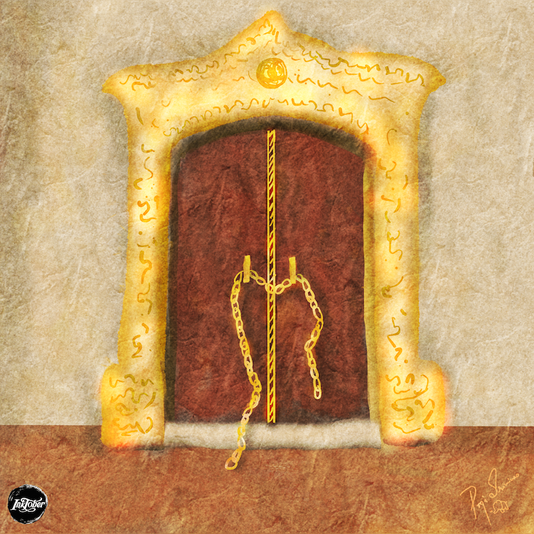 suivezmoi's tweet photo. "Hrmph!", said the Demon. "You are very smart. Go through this door". I heard the CHAINS around one of the doors fall to the ground with a loud thunk and the door slowly opened.

#Inktober Day 21: Chains

Missed an episode?  https://t.co/LUpoOkeAMZ

#inktober2023 @inktober #Art https://t.co/5oo2x6MEup