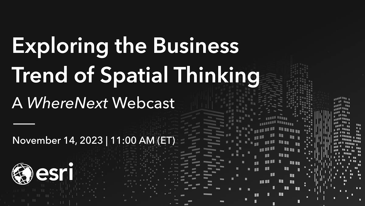 Esri's tweet image. Get an inside look at what spatial thinking brings to some of the world’s biggest brands like @amazon, @FedEx, and @Marriott. 

🔹Register for our WhereNext Webcast: esri.social/oQRA50PYKMx

#SpatialAnalytics #Business