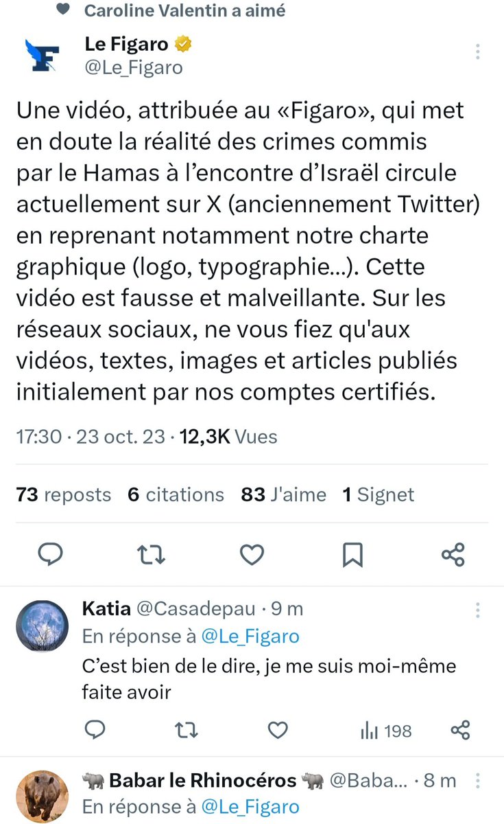 Voila pour <a href="/SamBouchal/">Sam Bouchal</a> qui a posté cette vidéo disant qu'il informait alors qu' en 5 minutes il aurait pu vérifier que c' était un fake. Agenda caché et malveillant d' un homme souhaitant exonérer le Hamas et accabler les israéliens! Un seul nom : antisémitisme! Désolé pour vous.