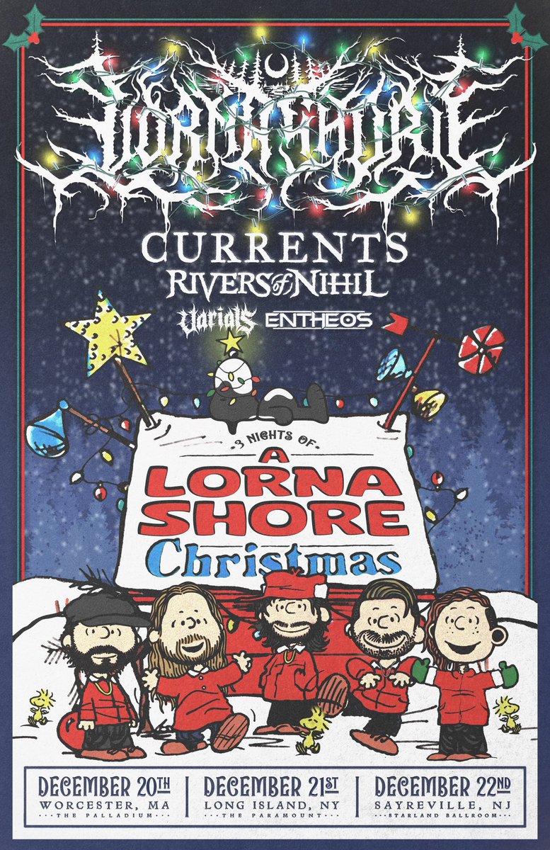 We’ll be wrapping up the year with @LornaShore, @riversofnihil, @VarialsPA, and @entheosofficial! ❄️ 🌙 Tickets on sale 10/25 @ 10AM local time.